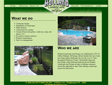 Tablet Screenshot of hollandlandscapeanddesign.com